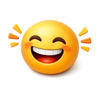 Beaming Face 3D icon