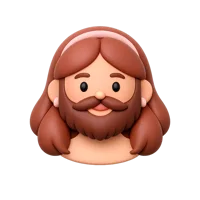 Bearded Woman 3D icon
