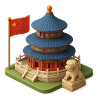 Beijing, China 3D icon
