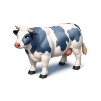 Belgian Blue Cow 3D icon