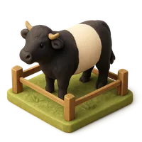 Belted Galloway 3D icon
