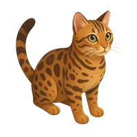 Bengal Domestic Cat 3D icon