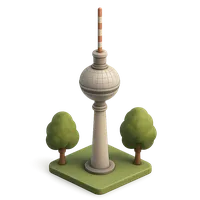 Berlin Television Tower 3D icon