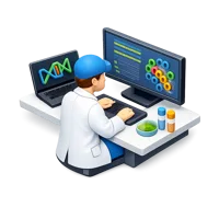 Bioinformatician 3D icon