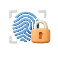 Biometric Security 3D icon