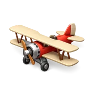 Biplane 3D icon