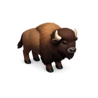 Brown Bison 3D icon