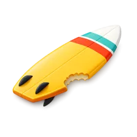 Bitten Surfboard 3D icon