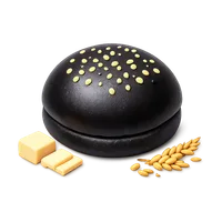 Black Brioche Bun 3D icon
