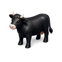 Black Cow 3D icon