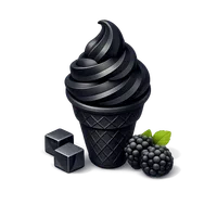 Black Ice Cream 3D icon