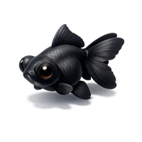 Black Moor Goldfish 3D icon