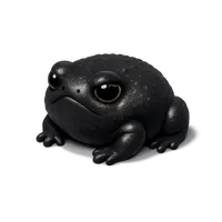 Black Rain Frog 3D icon