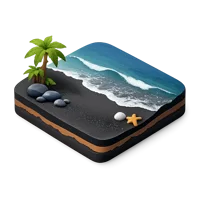 Black Sand Beach 3D icon