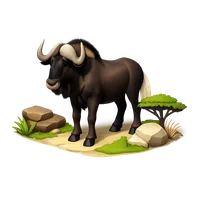 Black Wildebeest 3D icon