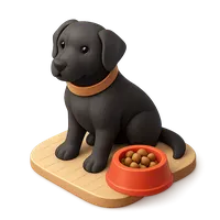 Black Lab 3D icon