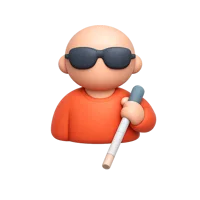 Blind Person 3D icon