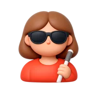 Red Blind Woman 3D icon