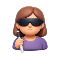 Blind Woman 3D icon