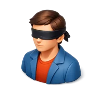 Blindfolded Person 3D icon
