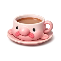 Blobfish Teacup 3D icon