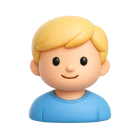 Blond Person 3D icon