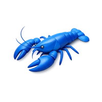 Blue Crayfish 3D icon