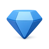 Blue Diamond 3D icon