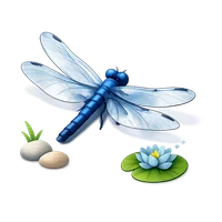 Blue Dragonfly 3D icon