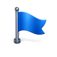Blue Flag 3D icon