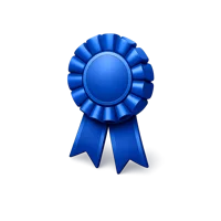 Blue Ribbon 3D icon
