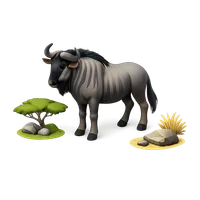 Blue Wildebeest 3D icon