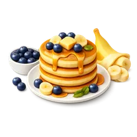 Blueberry Banana Pancakes 3D icon