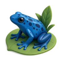 Blue Poison Dart Frog 3D icon