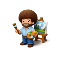 Bob Ross 3D icon
