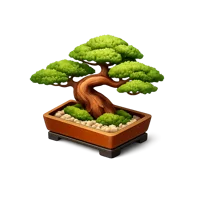 Bonsai Tree 3D icon