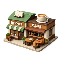 Bookstore Cafe 3D icon