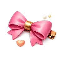 Bow Barrette 3D icon