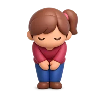 Bowing Woman 3D icon