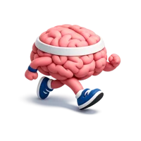 Brain Running 3D icon
