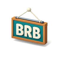 BRB Sign 3D icon
