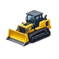 Bulldozer 3D icon