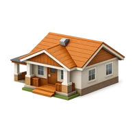 Bungalow 3D icon