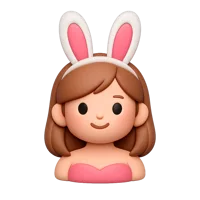 Bunny Ears Woman 3D icon