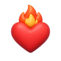 Burning Heart 3D icon