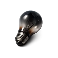 Burnt Light Bulb 3D icon