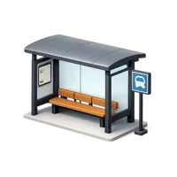 Bus Shelter 3D icon
