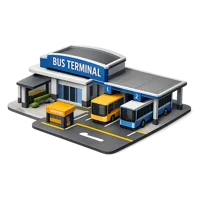 Bus Terminal 3D icon