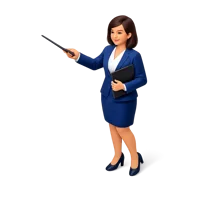 Businesswoman Presenting 3D icon