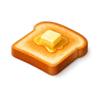 Buttered Toast 3D icon